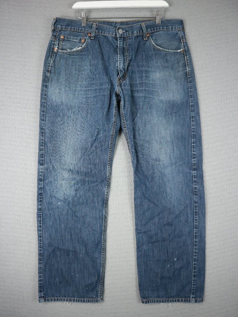 Levis 569 Loose Straight Fit Denim Cotton Jeans Mens 36x34 Faded Baggy